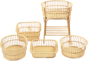 籐バスケット「ハイル」シリーズ